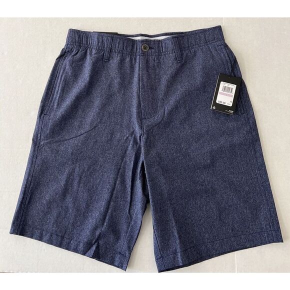 UNDER ARMOUR 1377359 410 Men Sz 32 Golf Vented Shorts Heather Blue 4-way Stretch - Picture 1 of 9